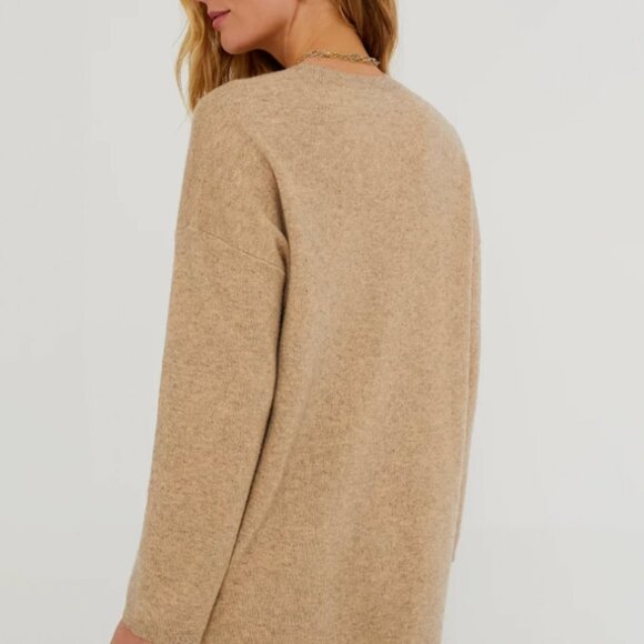 Tuckernuck Pomander Place Vivianne Sweater Dress Crewneck Large Sandalwood Tan - Picture 3 of 11